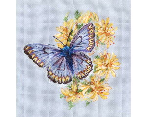 RTO クロスステッチ刺繍キット M750 「Butterfly on the flower」 (花と蝶) 【海外取り寄せ/通常納期40〜80日程度】