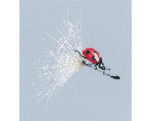 RTO クロスステッチ刺繍キット M756 「On the dandelion's parachute」 (テントウムシ タンポポの綿毛) 【海外取り寄せ/通常納期40〜80日程度】