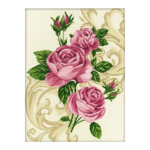 RTO クロスステッチ刺繍キット M257 「Ornament-Roses」 (バラのオーナメント 花) 【海外取り寄せ/通常納期40〜80日程度】