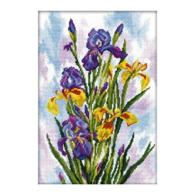 RTO クロスステッチ刺繍キット M287 「Watercolor irises」 (アイリスの水彩画 花) 【海外取り寄せ/通常納期40〜80日程度】