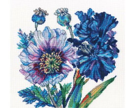 RTO クロスステッチ刺繍キット M605 「Poppies and irises」 (ポピーとアイリス) 【海外取り寄せ/通常納期40〜80日程度】