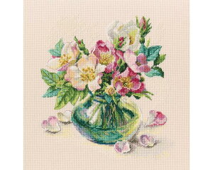 RTO クロスステッチ刺繍キット M721 「Tender briar flowers」 (ブライアーの花) 【海外取り寄せ/通常納期40〜80日程度】