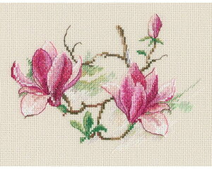 RTO クロスステッチ刺繍キット M730 「Magnolia flowers」 (木蓮の花 マグノリア) 【海外取り寄せ/通常納期40〜80日程度】