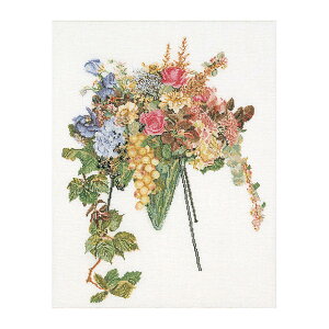 Thea Gouverneur �N���X�X�e�b�`�h�J�L�b�g No.2051A �uFloral Cascade�v �z:�ȃA�C�[�_ (�Ԃ̃L���X�P�[�h) �I�����_ �e�A�E�O�[���F���k�[�� �y����/�[��40�`80�����x�z