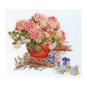 Thea Gouverneur NXXeb`hJLbgNo.2078A uHydrangea & Pansiesv z:ȃAC[_ (zԂƃpW[ AWTC  ) I_ eAEO[Fk[ y/[40`80xz