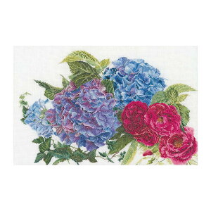 Thea Gouverneur NXXeb`hJLbgNo.442 uHydrangea & Rosev(zԂƃo AWTC  ) I_ eAEO[Fk[ y/[40`80xz