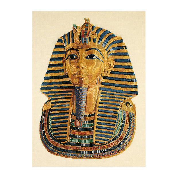 Thea Gouverneur クロスステッチ刺繍キットNo.945 「Tutankhamun (small)」 ツタンカーメン  (古代エジプト第18王朝のファラオ 小) テア・グーヴェルヌール 【取り寄せ/納期40〜80日程度】 | HAND WORK とりい