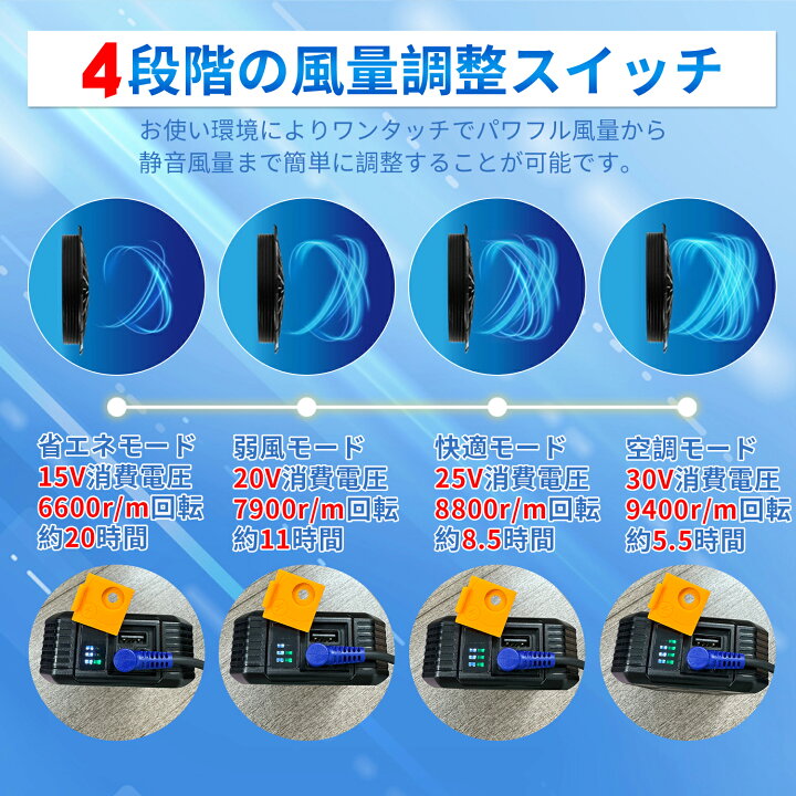 楽天市場】✨最大30V出力✨2026年最新作✨空調ウェア バッテリー 