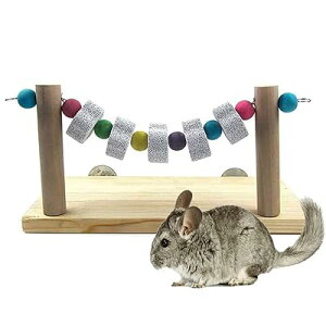 チンチラ ステージ 木製 大きい コーナーステージ デグー モモンガ ハムスター かじり木 おもちゃ セキセイインコ 飼育ケージ内装 ステップ 足場 固定式