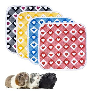ペットシーツ 洗えるおしっこマット4枚セット(30*30cm) 犬 猫 モルモット うさぎ 小動物用ペットマット 吸水性 速乾性 床に染みず 滑り止め 匂いせず お漏らし はみ出し対策 ペット用トイレ