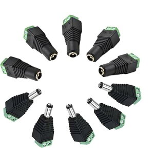 DC 5.5mm x 2.1mm 5X+5IXDCdRlN^A_v^ ̃IX/XRlN^ DCvO ߂ LEDe[vCg/CCTV Camera