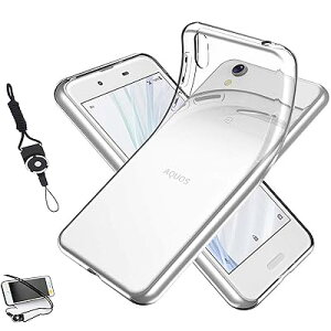 For AQUOS Sense Basic 702SH �P�[�X Sense SHV40 / Android One S3/SHARP AQUOS sense lite SH-M05 �N���A �J�o�[ TPU �X�g���b�v�z�[���t�� �l�b�N�X�g���b�v�t ��