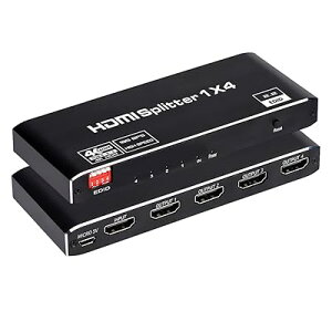HDMIXvb^[ 1x4 HDMI z 1  4 o 2.0b HDCP 2.2 EDID 3D 4K@60Hz HDMIXvb^[I[fBIrfI AHDTVASTBADVDAPS3AvWFN^[ȂǑΉ