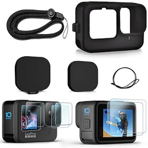 Go Pro HERO 12/HERO 11/HERO 10 / HERO 9 BLACK p VRo[nEWO + 2Zbg(6) KXیJo[ubNA\tgo[X[uP[W^CvP[XAYJo[XgbvANZ