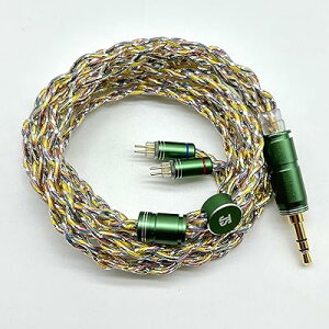 【-Fairy】2pin3.5mmリケーブル金メッキと銀メッキと銅混合&銀箔線材 3.5mmステレオ交換ケーブル 2pinイヤホンアップグレードケーブル (2pin3.5mm)