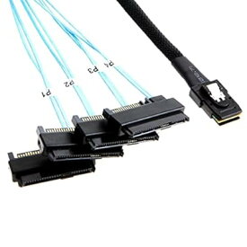 Cablecc 内部 36 ピン ミニ SAS SFF-8087 ホストから 4 SFF-8482 ターゲット SAS クおよび SATA ケーブル 1M
