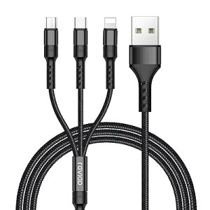 3in1 [dP[u USB P[u 3A }[d [dR[h USB Type C P[u Micro USB P[u Phone [dP[u 3䓯d\ Phone Android ^CvC Galaxy Kindle S@