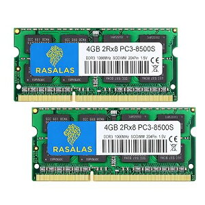 8GB  PC3-8500S 1067MHz 1066MHz 4GB×2 m[gPCp  DDR3 8500 PC3-8500 SODIMM RAM Applep݃ (2x4GB)