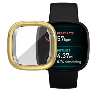 Fitbit Versa 3 P[X Fitbit Sense \tgP[XSʕی ϏՌ _炩 bL EȒP TPU EIb` یP[X ^ Jo[ tBbgrbg Versa3 / Sense op[ ΉiS[hj