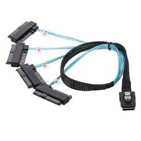 内部 36ピン Mini SAS SFF-8087 ホスト→ 4 SFF-8482 ターゲット SAS ハードディスク IDE 電源ケーブル 50cm