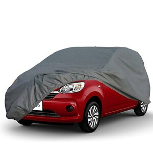 ボディーカバー 裏起毛 車カバー 軽自動車 4層構造 防水防塵防輻射紫外線, 四季対応 カーカバー (軽自動車365*170*170 CM, グレー/不織布)