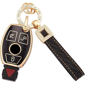 Mercedes Benz ブラック ベンツ 用 キーケース 黒 A B C E Sクラス CLA GLA GLC GLE 用 スマート キー カバー キーホルダー カバー 高級 オシャレ スマートキー 保護 ケース 汚れ 滑り 傷 防止 TPU