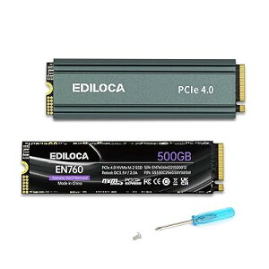 EN760 SSD q[gVNt 500GB PCIe Gen4x4 NVMe M.2 2280 PS5mFς őǍ: 4800MB/s ő发F2650MB/s 3D NAND TLC SSD _Ci~bN SLC LbV