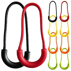 10個セット ジッパープル ジッパータブ ファスナー 引き手 交換用ジッパープル 引きやすい 大きめザック バックパック/衣類/テント/寝袋用 取付簡単 実用的ファスナーパーツ ブラック イェ