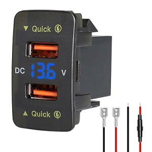 J[`W[USB QC3.0}[d HondaԌ d\Pbg 2|[gt XCb`z[ LEDdv\ 12/24VԑΉ ubNi44*26mmj