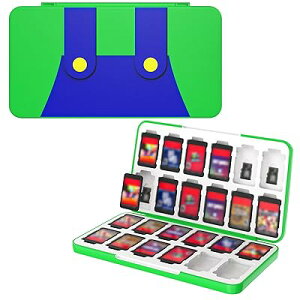 Switch ソフトケース 24枚収納 ゲームカード収納ボックス ソフト&Micro SD 同時に収納 Switch/Switch Lite/Switch有機ELモデル対応 カードまとめ収納 ABSシェル&シリコンインナー製 軽量/傷つき防止/持ち