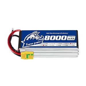 Yowoo 6S 22.2V Lipo �o�b�e���[ 8000mAh 30C with Amass �h�Ή� XT90-S�v���O�R�l�N�^�K�p DJI S800 S800 EVO S1000 Spider6 RC���[�^�[�{�[�g�w���R�v�^�[�� (176x61