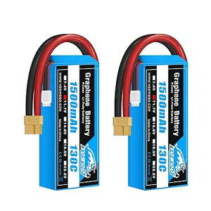 Yowoo 2�p�b�NLipo�o�b�e���[3S 1500mAh 11.1V 130C XT60 �v���O for SkylarkM4-FPV250�~�j�V�����b�_�[200 INDY 250 PLUS MOJO 280 QAV250 Vortex Emax N