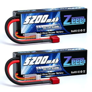 �[�G�G�i�j 7.4V 5200mAh ���|�o�b�e���[ ��e�ʃ��`�E���|���}�[�o�b�e���[ 50C 2S �n�[�h�V�F���ڑ�T�v���O�t�� 1/8��1/10 RC�J�[�p ���W�R���ߋ�o�b�e���[ RC�J�[�p ���l�@�p�Ȃǁi2�p�b�N�j