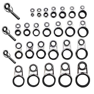 25点セット 釣竿 ロッドガイド アイリング セラミックリング ステンレス 釣り竿 釣り竿ガイド アイ 2.0mm〜15mm 多サイズ 交換 修理