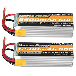 Youme 6S Lipo�o�b�e���[6500mAh�A22.2V RC�o�b�e���[XT90 60C for RC ��s�@�N�A�b�h�R�v�^�[�w���R�v�^�[Align 7.2 700L Yak 54 T-REX