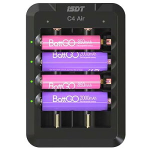 C4 AIR �X�}�[�g�d�r�[�d�� �o�b�e���[�}���[�d�� �A�v������ AA/AAA �P3,�P4,18650,NiMH, NiZn, Lilon, LiFe, LiHv �o�b�e���[ �~�j�l�� RC�h���[�� �N�A�b�h�R�v�^�[