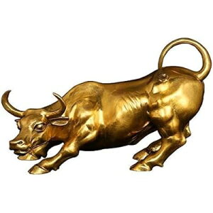 風水グッズ 銅牛 牛 置物 ウォール街 牛の銅像 十二干支 銅製 お守り 風水 開運置物 縁起物 金運 財運 開運 お守り