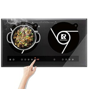 ihマット ihクッキングヒーターマット 滑り止め ストーブ傷防止保護 焼け焦げ防止 電磁調理器用 シリコンマット 断熱パッド 水洗い可 汚れ防止 (24cm, ブラック)