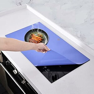 ihマット ihクッキングヒーターマット 滑り止め ストーブ傷防止保護 焼け焦げ防止 電磁調理器用 シリコンマット 断熱パッド 水洗い可 汚れ防止 (61*53cm, ブルー)