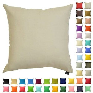 クッションカバー 45cm×45cm カラフル 多色展開 綿 ポリエステル インテリア ソファ シンプル 座椅子 ベッド 枕カバー 座布団 無地 車 北欧 (ベージュ)