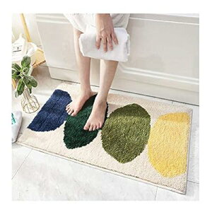 玄関マット 室内 おしゃれ 北欧 ドアマット バスマット 足拭きマット グリーンリーフ 廊下 洗面所 業務用 家庭用 ふわふわ 柔らか 泥落としラグ 滑り止め 吸水 洗える 速乾 抗菌防臭 耐磨耗