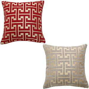 クッションカバー 45×45cm シェニール生地 幾何学模様 柄 おしゃれ 柔らかい北欧 可愛い ソファ背当て 装飾枕カバー 抱き枕カバー 座布団カバー ピロケース 車 椅子 インテリア飾り 2枚セット