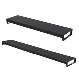 【44～77cm 伸縮 】排気口カバー コンロカバー マット質感 黒 スマート 洗いやすい ワイド ビルトインガスコンロ・IHコンロ対応 コンロ 排気構カバー キッチン ih ガスコンロ 調味料ラック カバー 排気口 グリルカバー (ブラック)