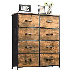 タンス チェスト 収納 引き出し 棚 布製 洋服ダンス おしゃれ 箪笥 大容量 たんす 幅80 奥行30 高さ93 衣類 ワイド リビング 転倒防止 一人暮らし 4段8杯 ビンテージ