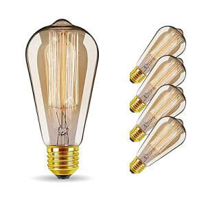 �G�W�\���d�� 60W E26���� ST64 4���� ���� �ԐڏƖ� ���B���e�[�W�G�W�\�������v �^���O�X�e���t�B�������g�d�� ���͋C �A���e�B�[�N�� �y���_���g���C�g ���d�� �d���t���ւ��i���F�N���A