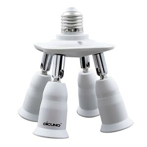 LED電球専用 4分岐ソケット E26口金対応 照射角度可調 延長ソケット