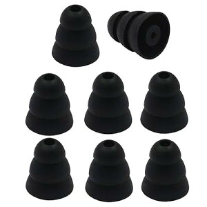 3�t�����W�E�C���[�s�[�X 3�t�����W �C���[�p�b�h SHURE KLIPSCH Etymotic WESTONE ���C���z���ɑΉ� �g���v���t�����W �C���[�s�[�X 4�y�A���� �y�u���b�N�z�yL�T�C�Y�z