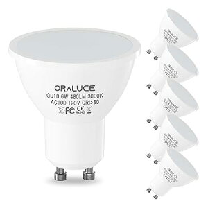 LED�d�� GU10���� �X�|�b�g���C�g 50W�`���� 6W 480lm 3000K �d���F �����s�� �ȃG�l ������ �r�[���p�x120°�L�z���^�C�v �����F �V��Ɩ� ���ƏƖ� 6�Z�b�g