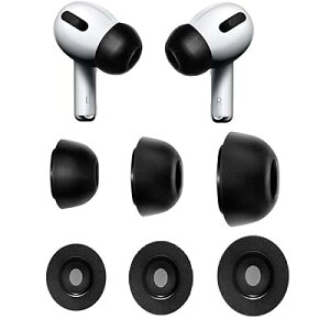 �ᔽ���C���[�s�[�X �E���^�����C���[�s�[�X �L���t�H�[���C���[�`�b�v AirPods Pro �p �Չ��� �t�B�b�g�� S/M/L 3�y�A�Z�b�g �u���b�N