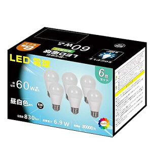 LEDd E26 6.9W 60W` dF 2700K 810lm RA93 Lz Px F ȃGl `Ή fMގ{HΉ s 6 (e26  60^F)